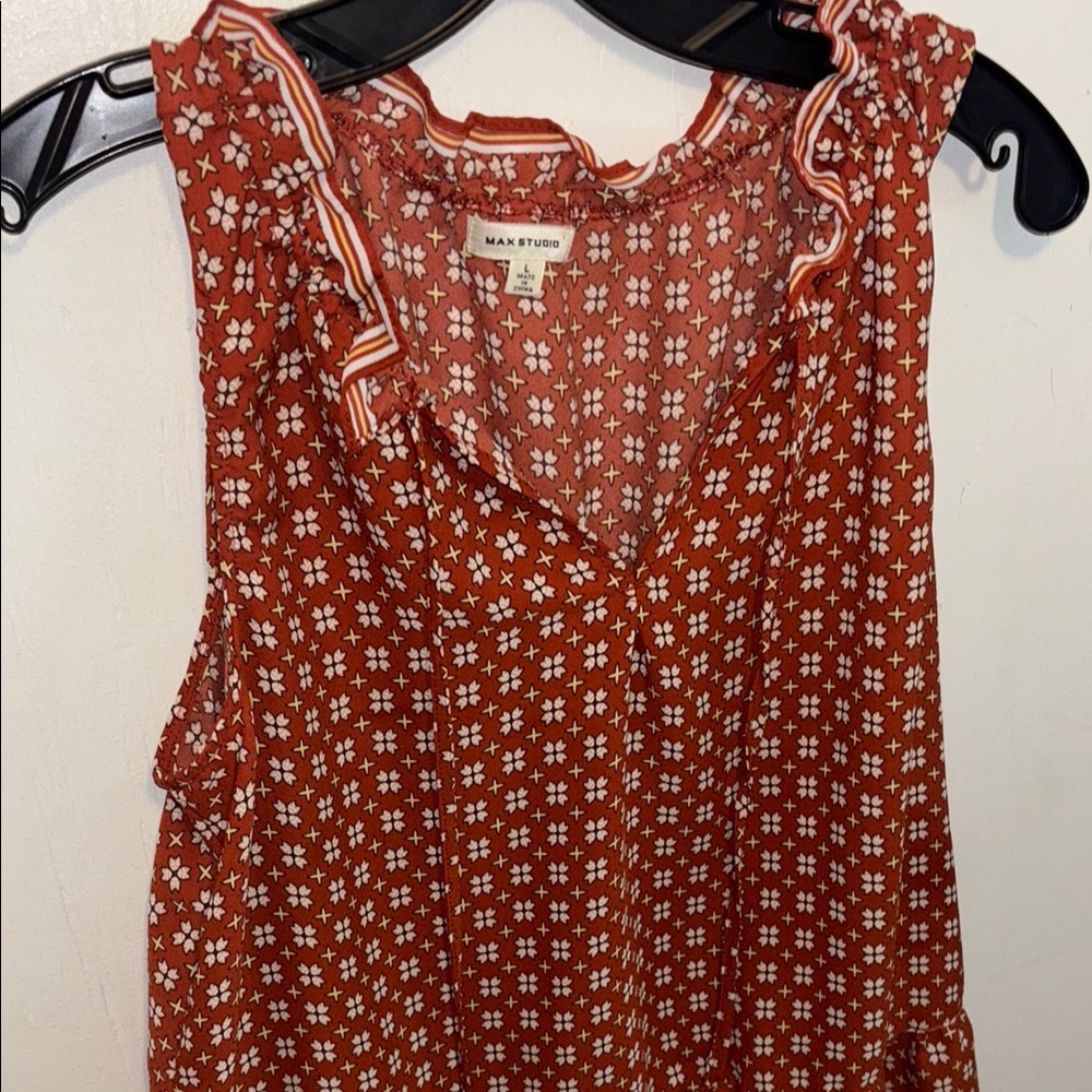 Max Studio Ruffled Peplum Blouse - Picture 3 of 5